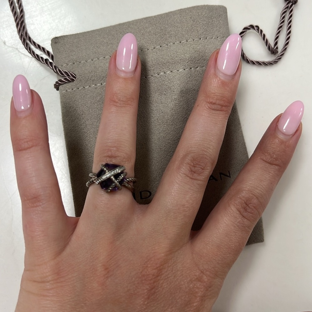 David Yurman Amethyst Cable Wrap Ring